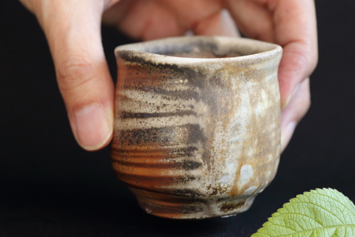 松井興之 備前練上ぐい吞 岡山県重要無形文化財保持者 登窯焼成陶酒器