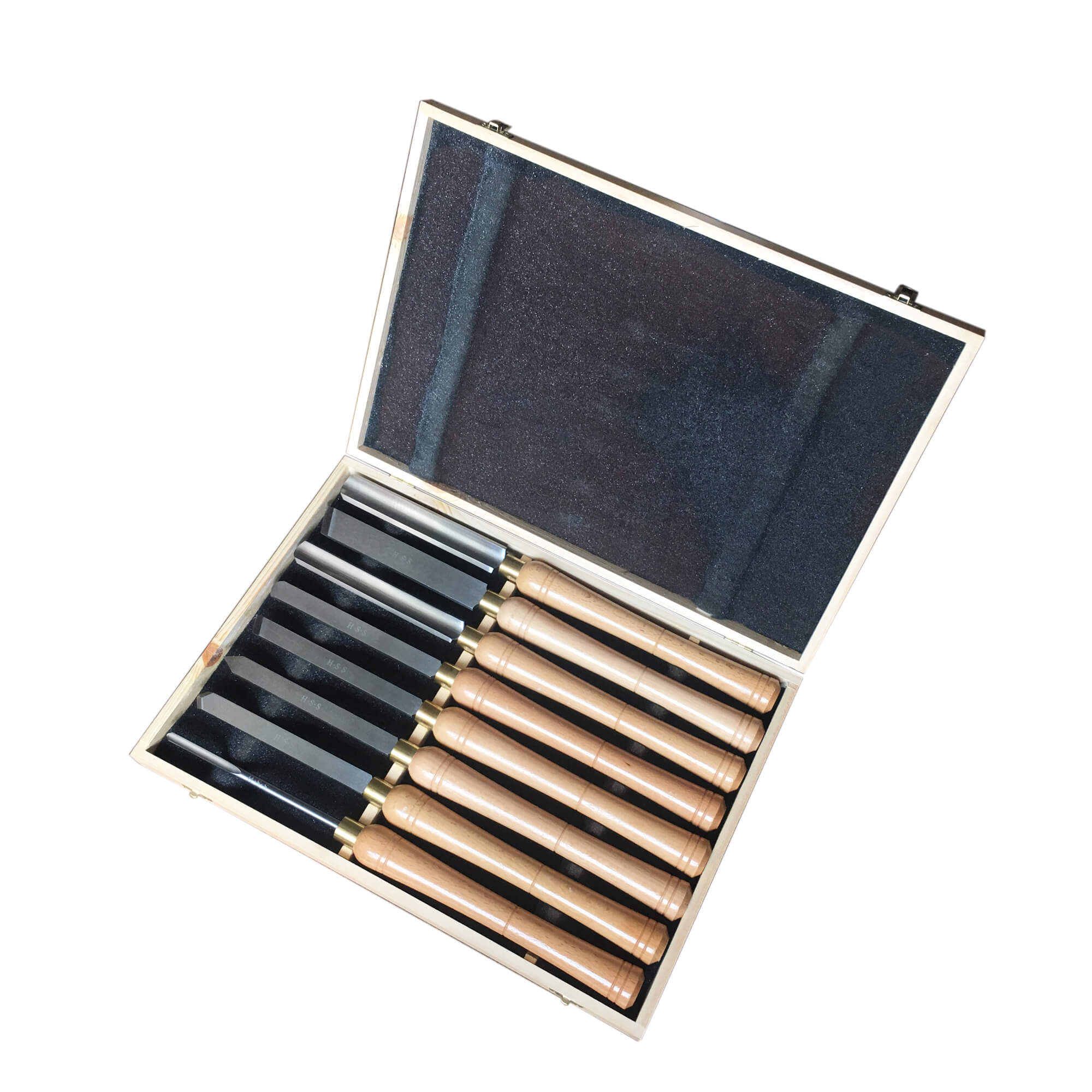 Item# LC08 8-Piece HSS Wood Lathe Chisel Set - Chansen Industries