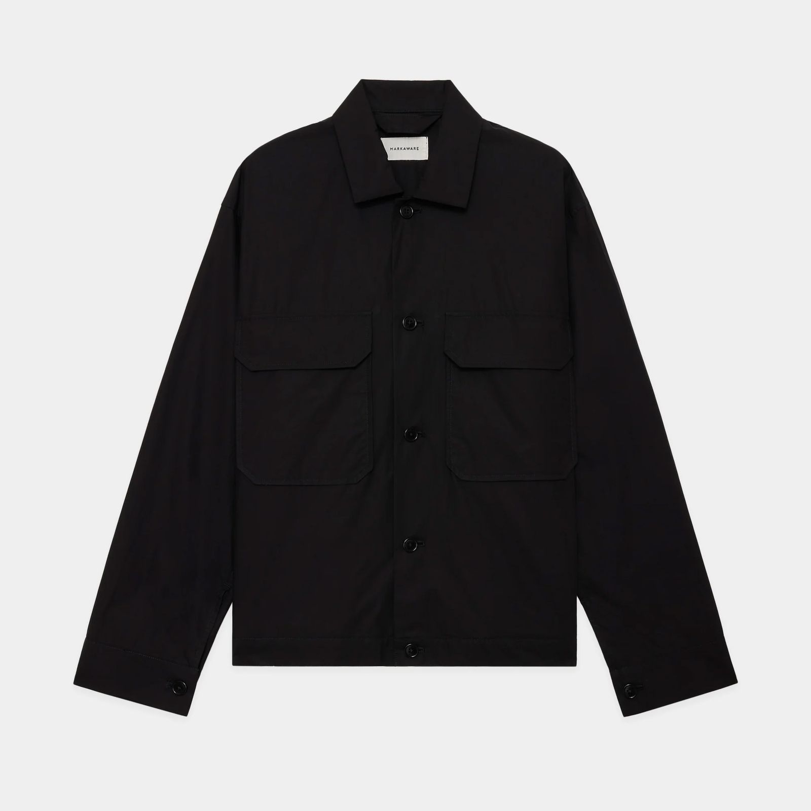 MARKAWARE - 【ラスト1点-サイズ2】TAILORED SHIRT JACKET - BLACK