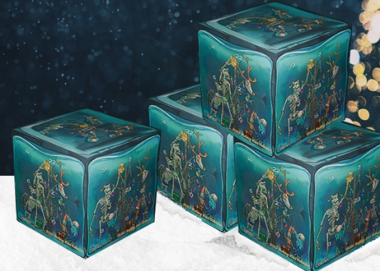 Chessex : 2025 Chessex Holiday Calendar Sampler with Metal Sign