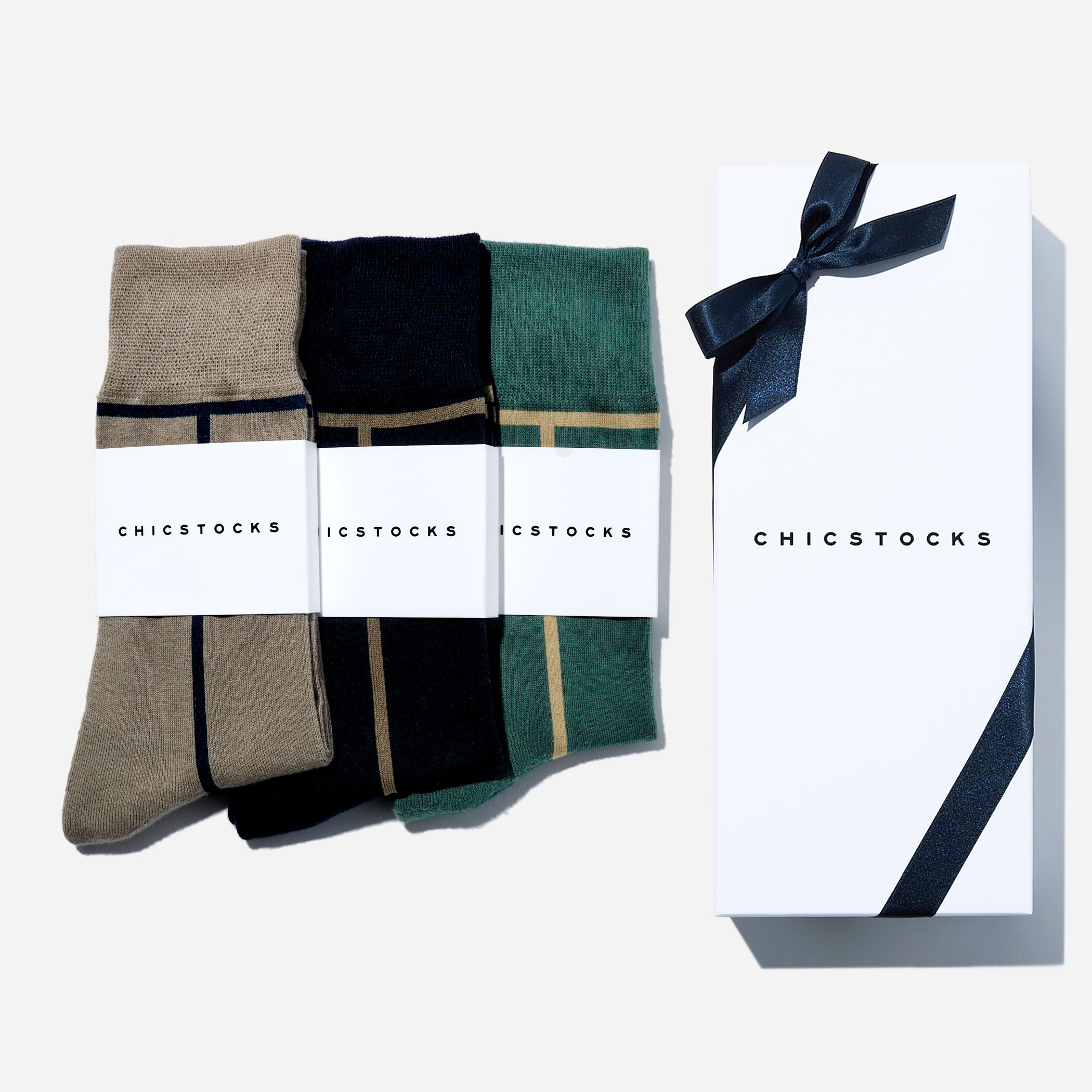 ラインソックス 3足ギフトボックス(手提げ付き) 全7色 – CHICSTOCKS