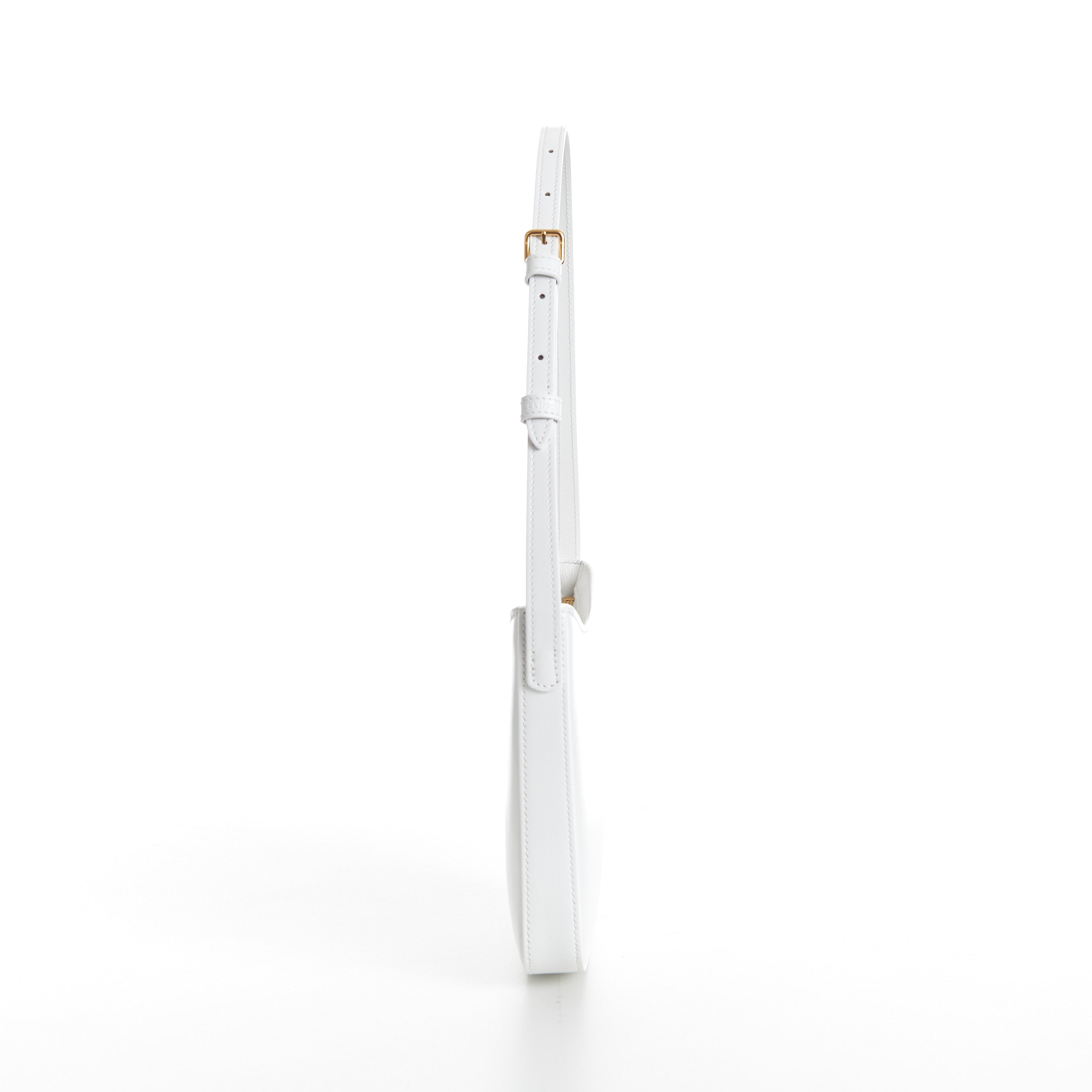 Medium Celine Croque Bag - Arctic White Shiny Calfskin – CHIIIQ