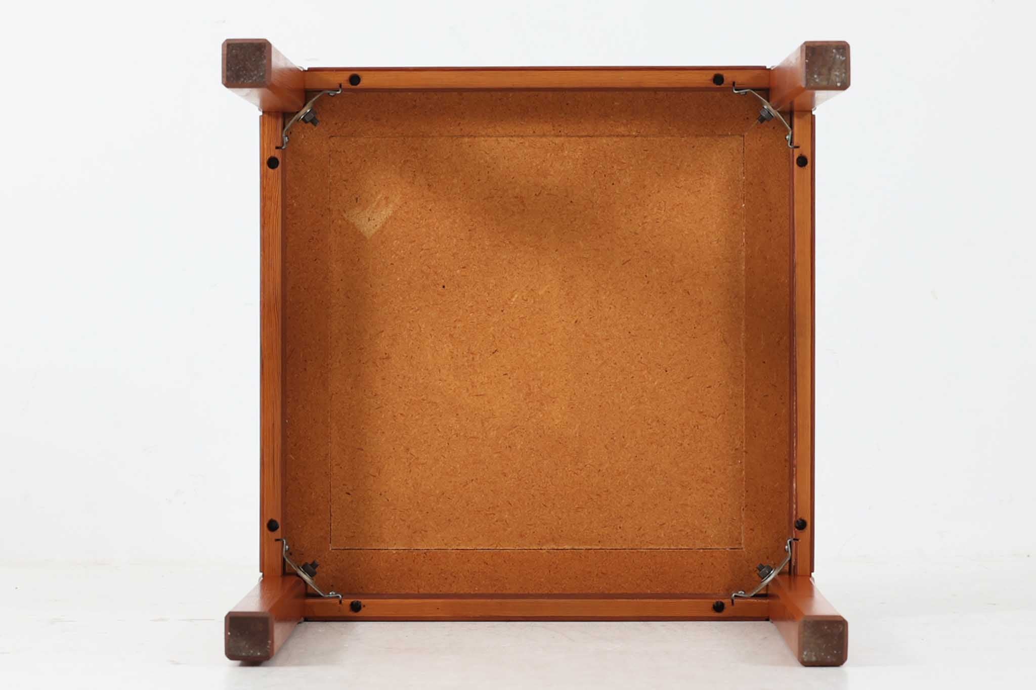 デンマーク製 タイルトップサイドテーブル チーク材 北欧家具