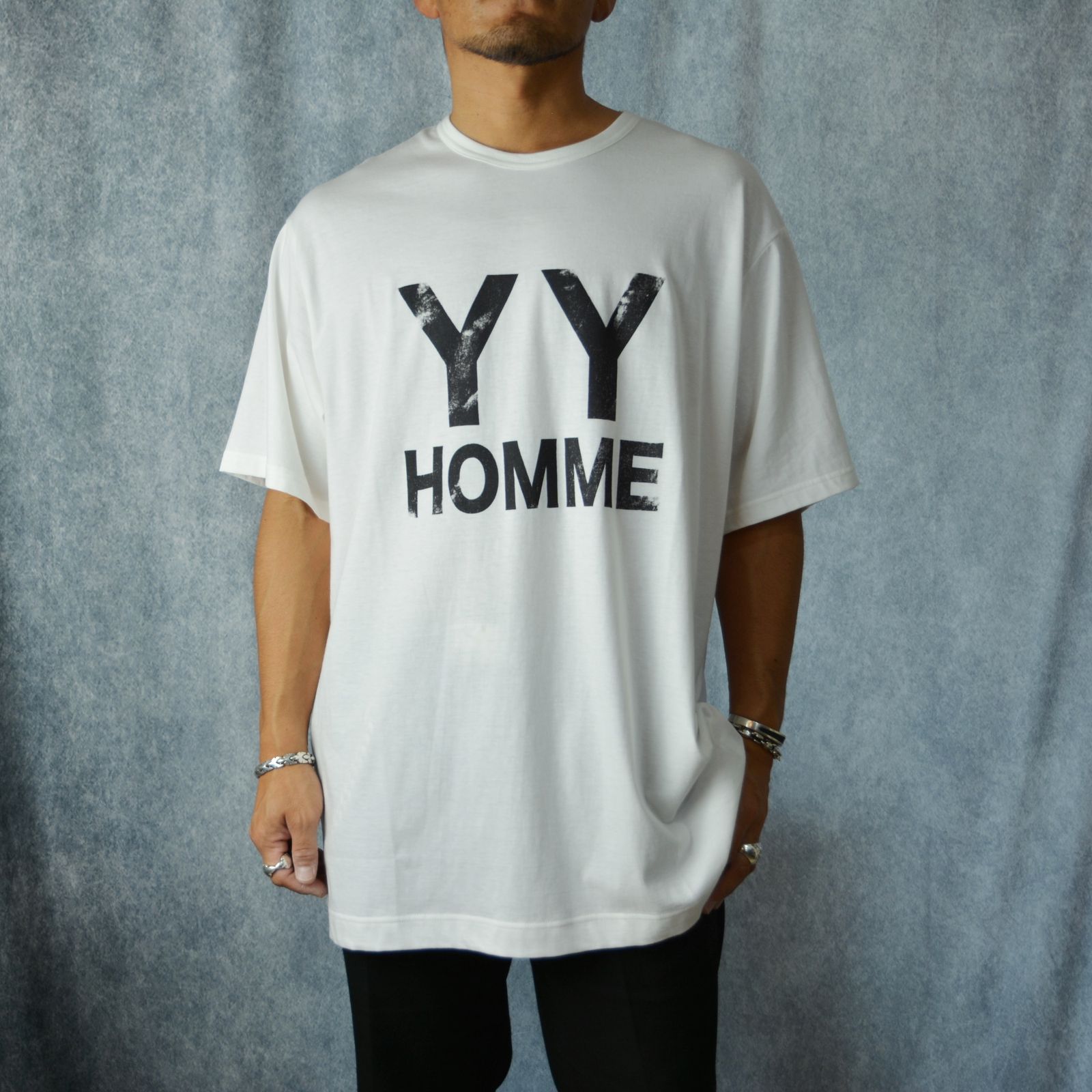yohji yamamoto - YYH PT SHORT SLEEVE T （WHITE） ロゴプリント T