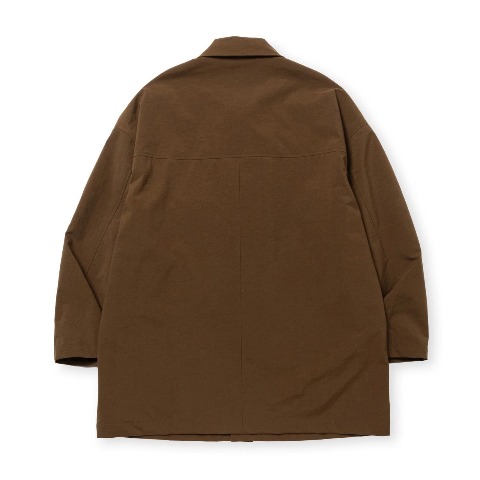 CALEE - VINTAGE NYLON OXFORD HALF COAT (BROWN) / ヴィンテージ