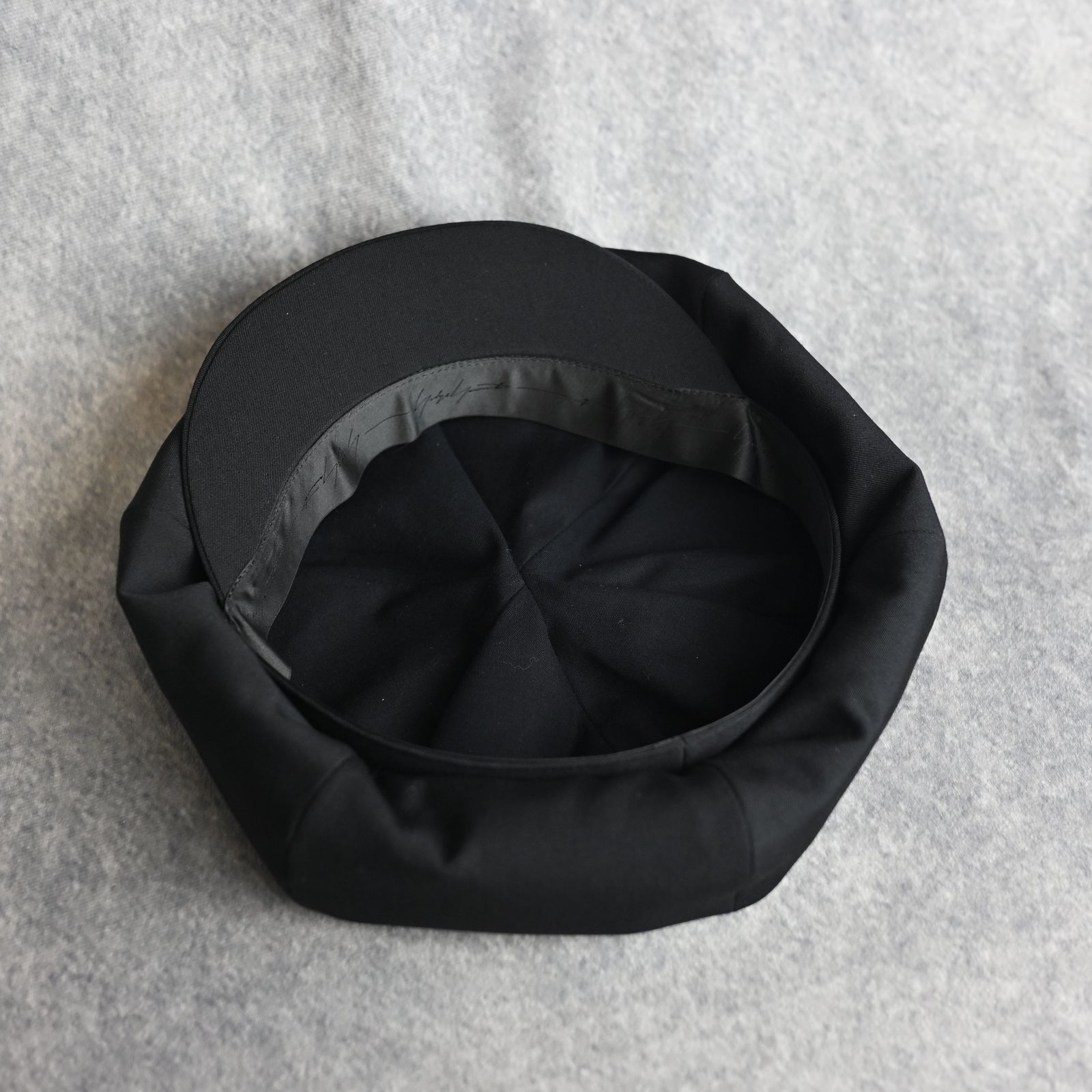 yohji yamamoto - WOOL GABARDINE CASQUETTE （BLACK） / キャスケット