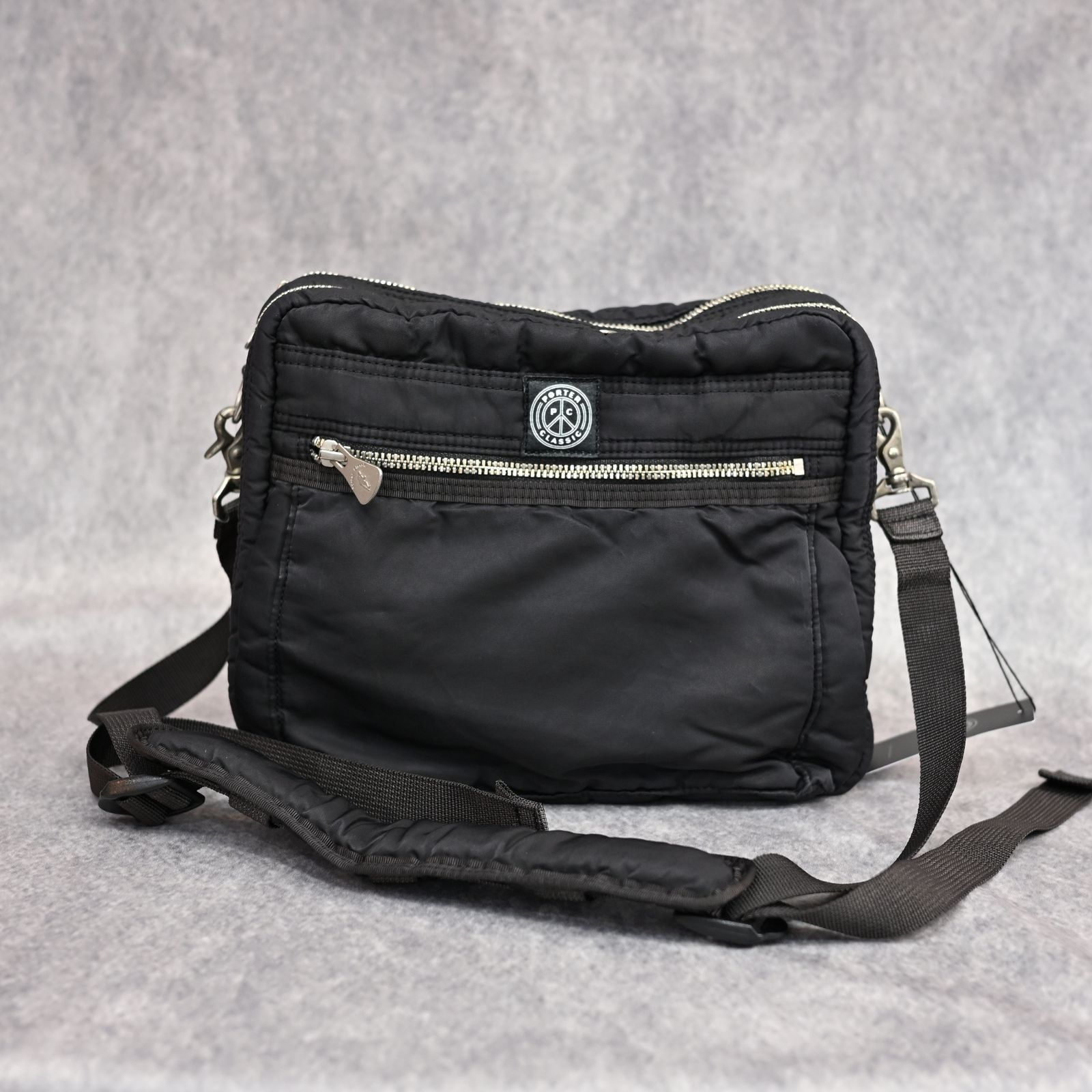 Porter Classic - SUPER NYLON SIMPLE SHOULDER BAG (BLACK