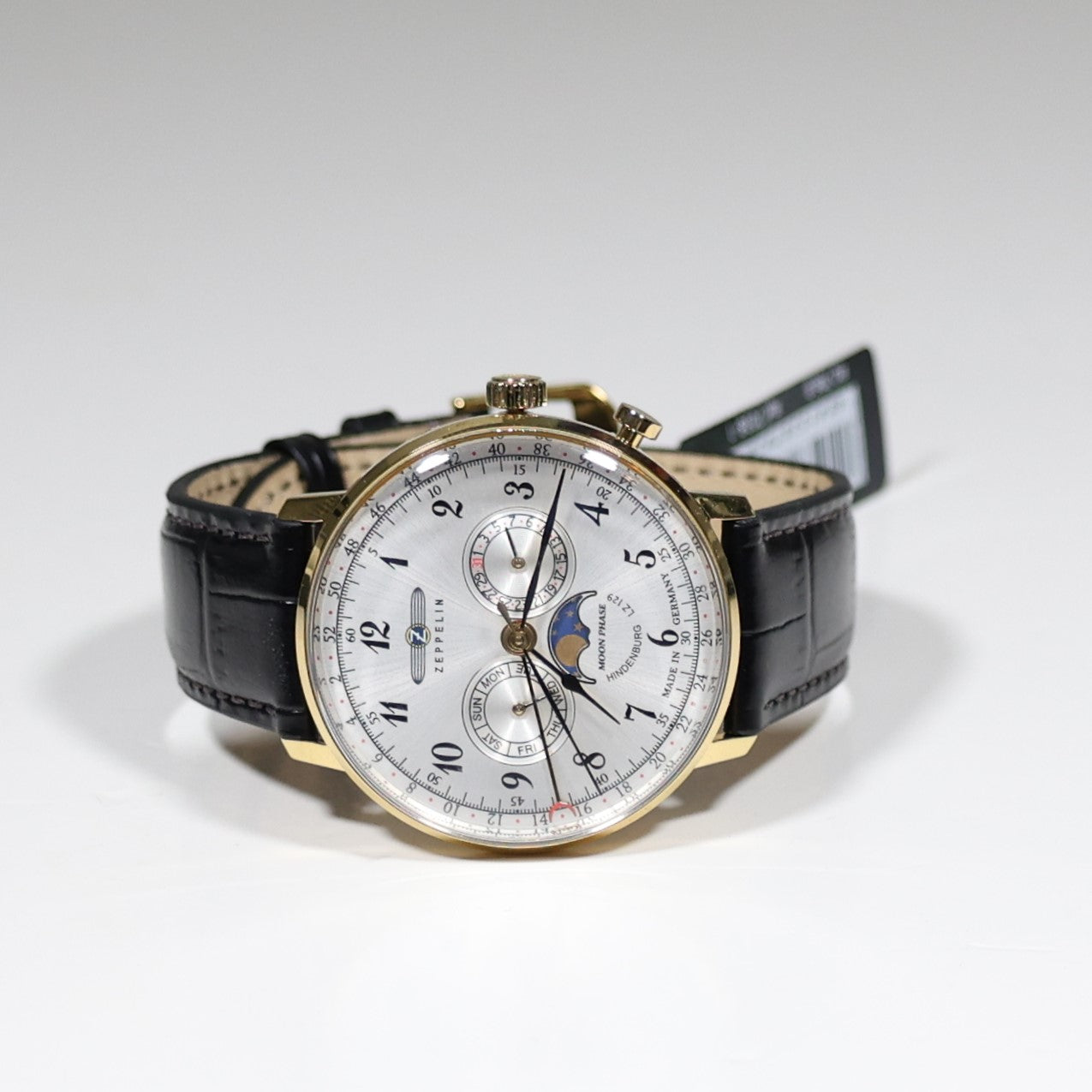 Zeppelin Hindenburg Gold Tone Silver Dial Men's Watch 7038-1 LZ129