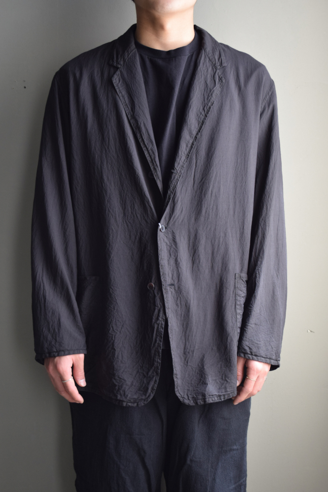 COMOLI (コモリ) シルク製品染 ジャケット [BLACK]