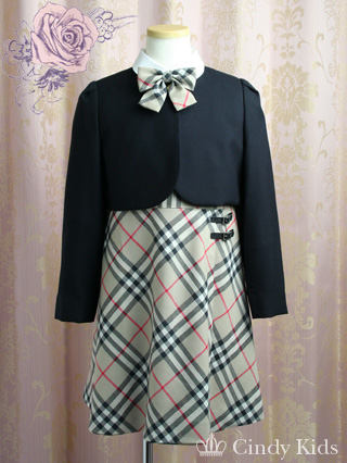 バーバリー ノバチェック柄ジャンスカとボレロ 110/120/130 / ブランド