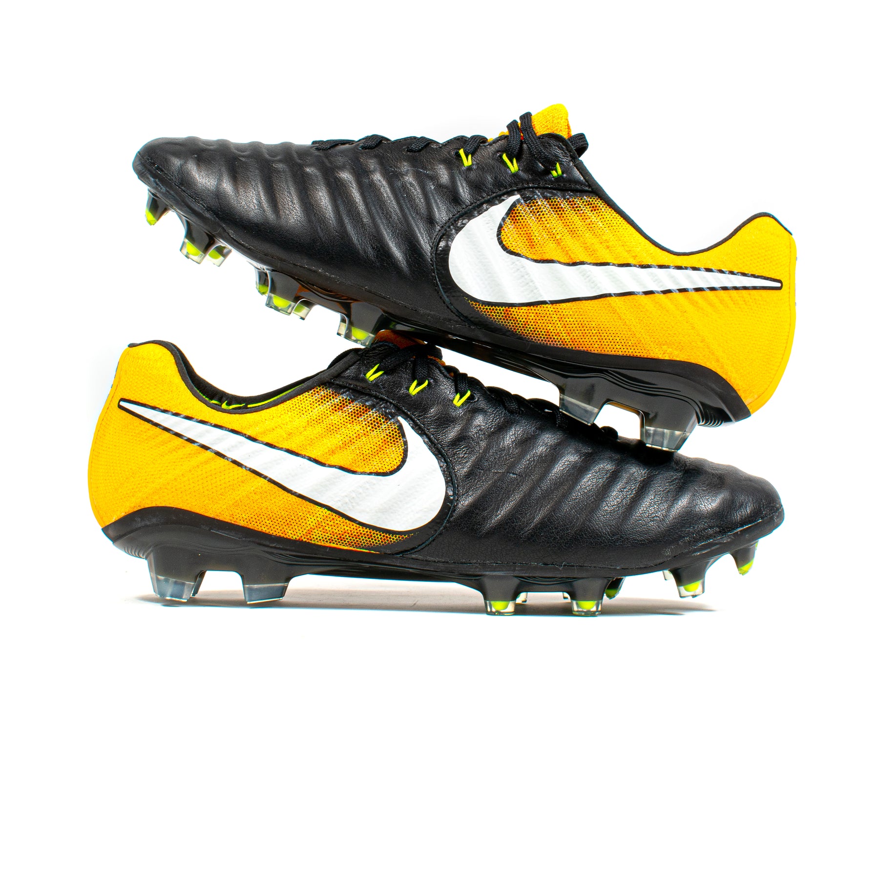 Nike Tiempo Legend VII Elite K Black Yellow FG – Classic Soccer Cleats