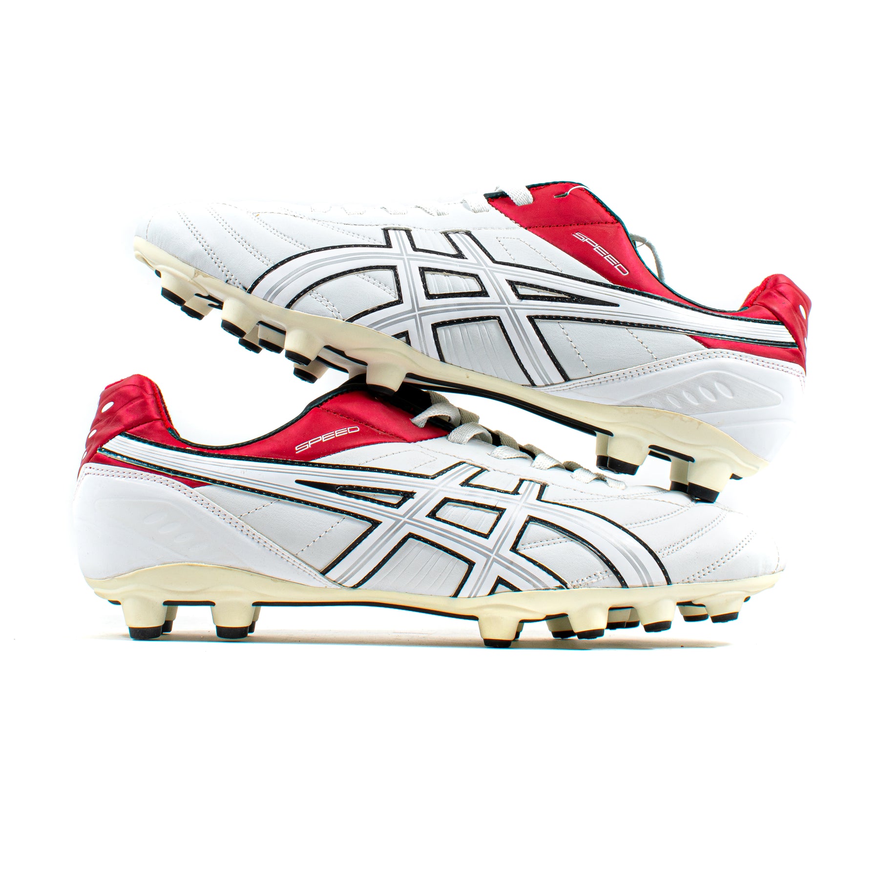 Asics Speed CS White Red FG – Classic Soccer Cleats