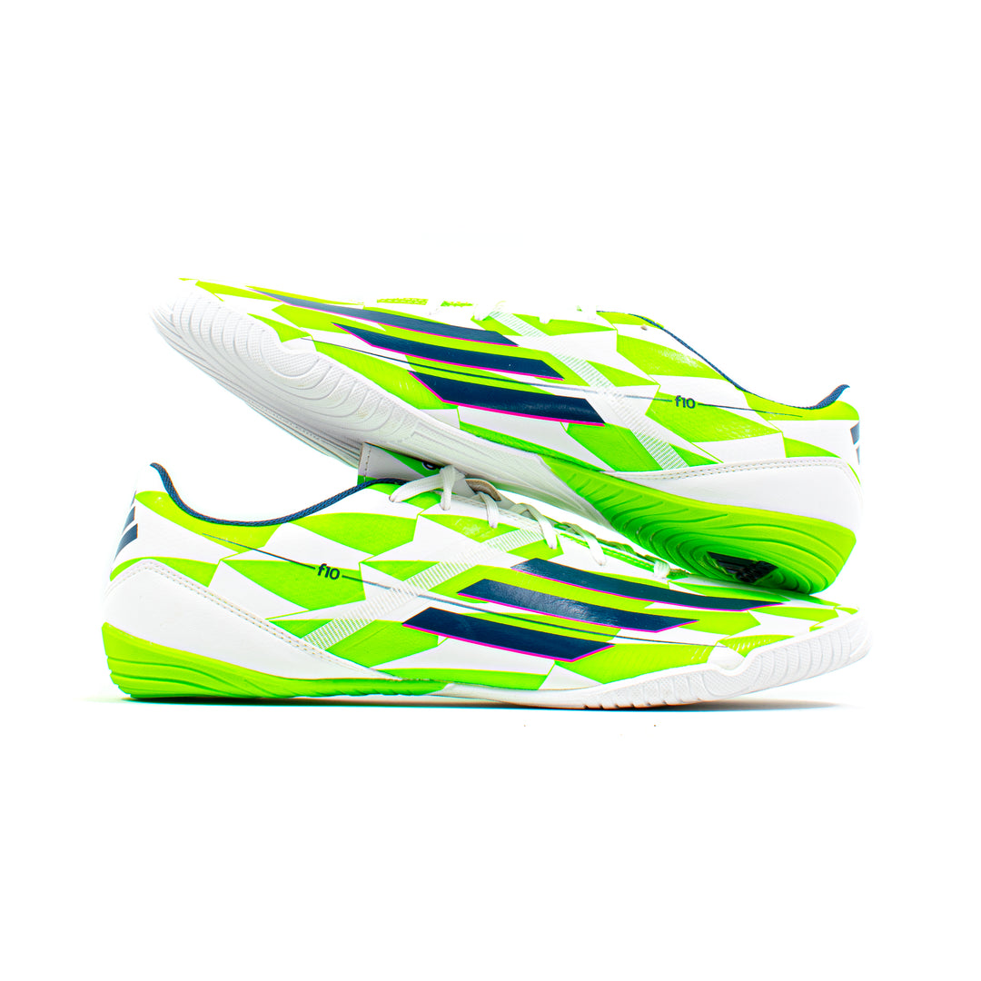 Adidas F10 White Green Indoor – Classic Soccer Cleats