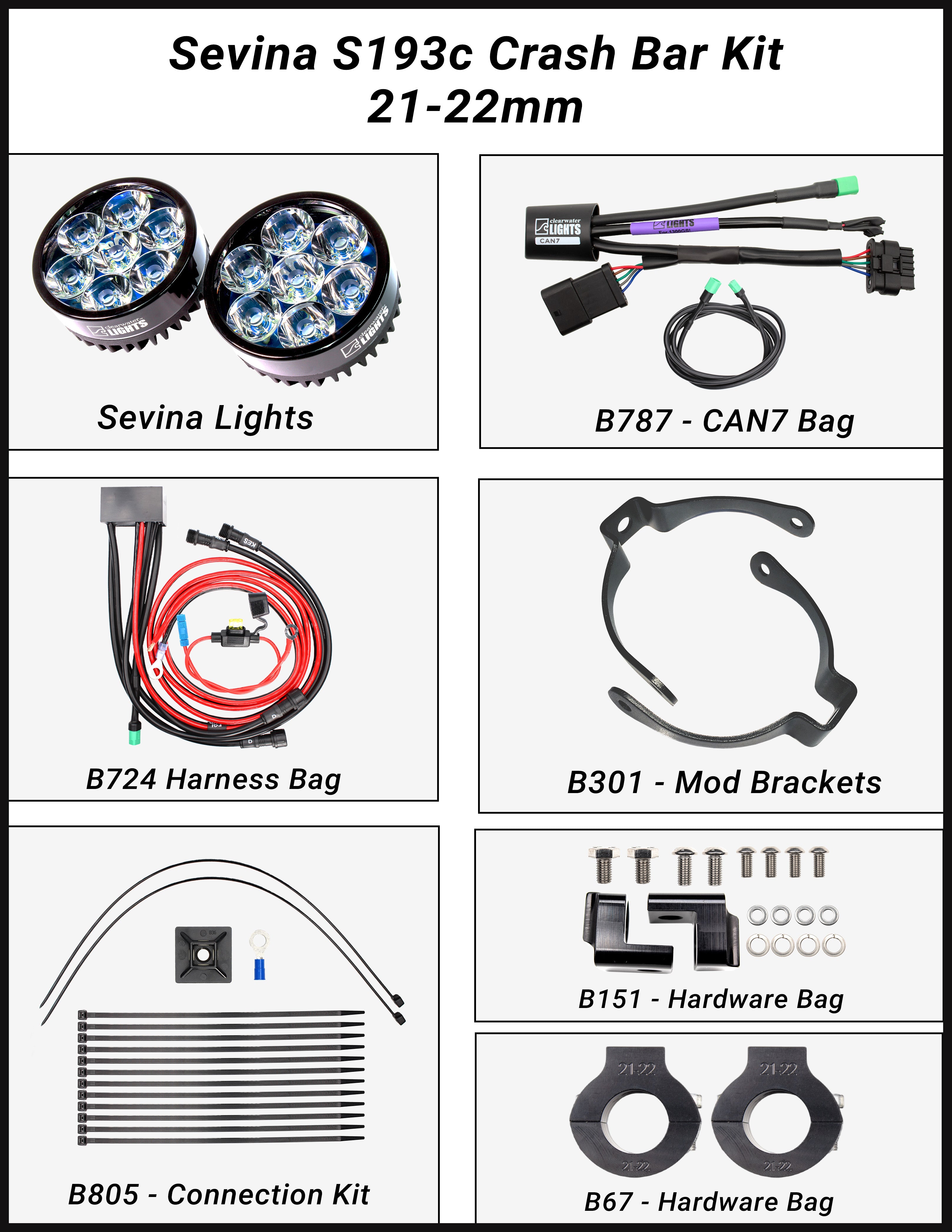 Sevina (BMW R1300GSA) LED Lights