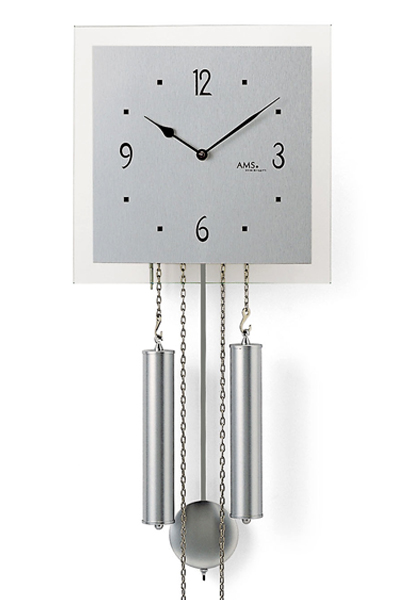 クラシカルなチェーン振り子掛け時計AMS344、シンプルなデザイン機械式