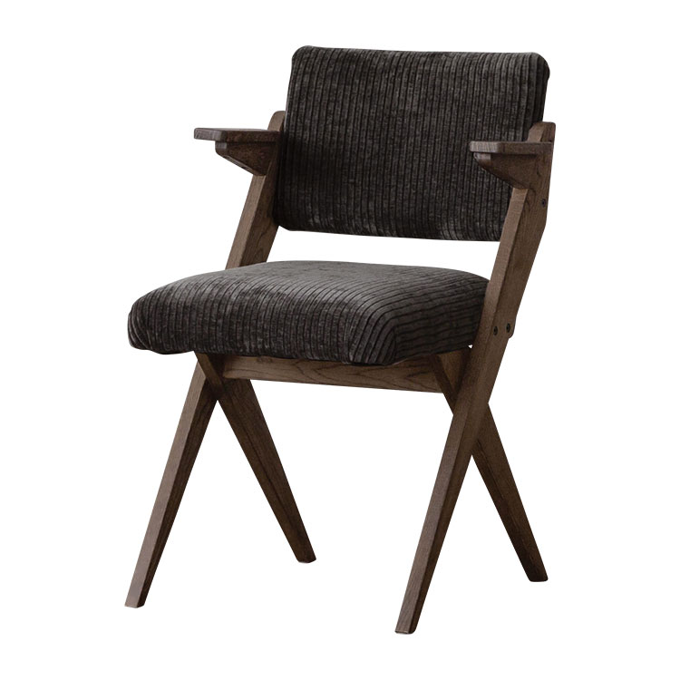 ゼットチェア 肘付 [WF-2/JACQUARD-SMOKE BK]｜チェア/スツール｜CRUSH