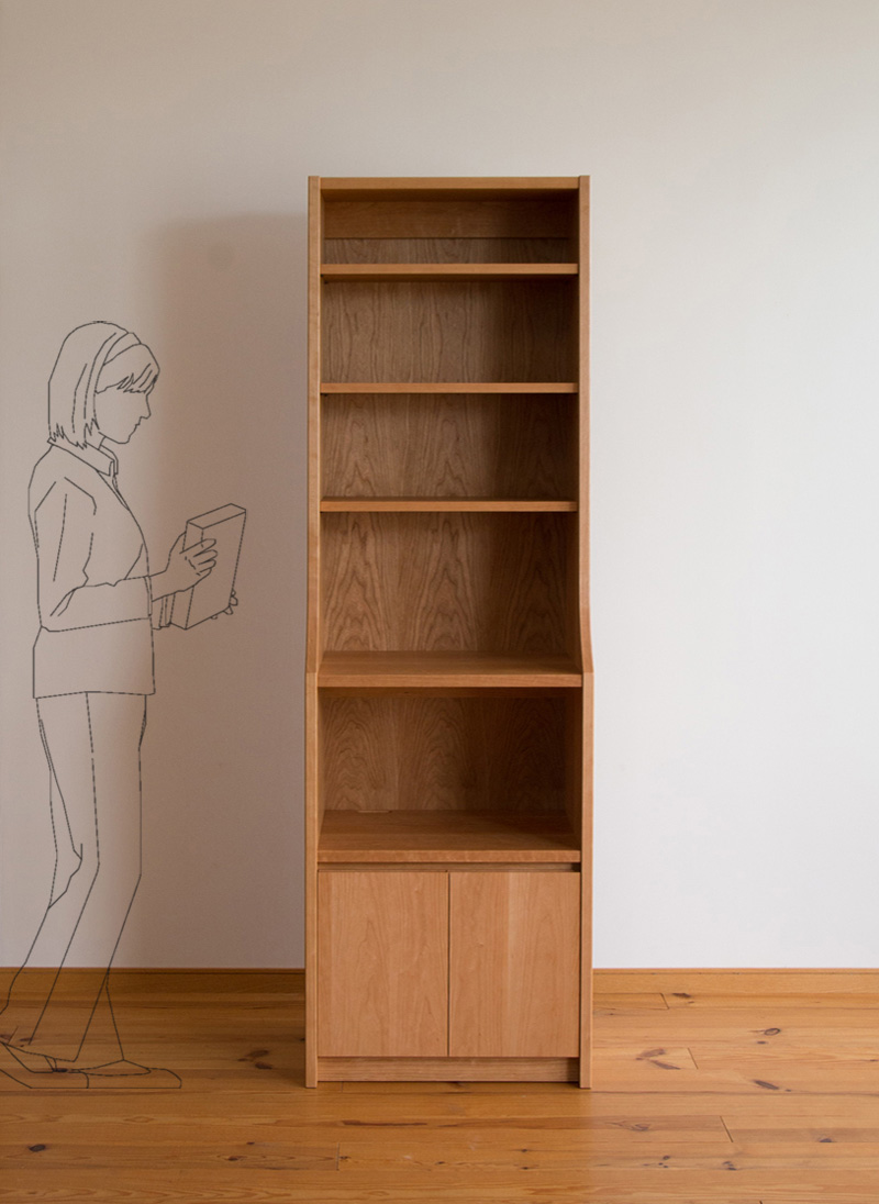 オーダー家具・C-377 チェリーのオーダーシェルフ（本棚） 長野県の