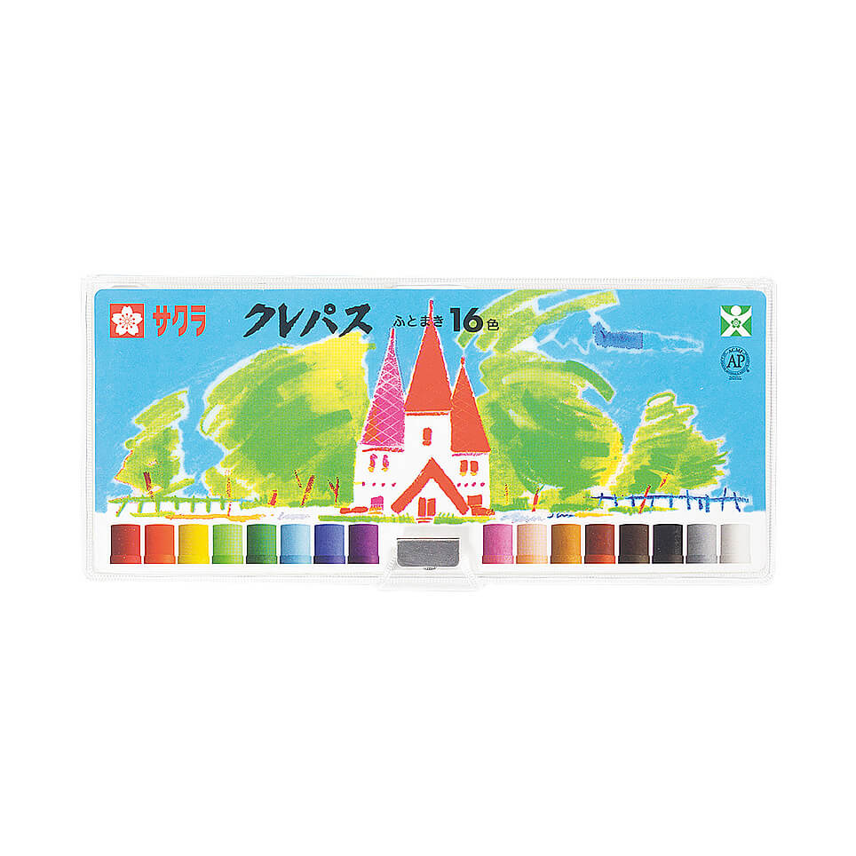 クレパス太巻16色ソフトケース｜クレパス｜クレパス（パス）｜絵画