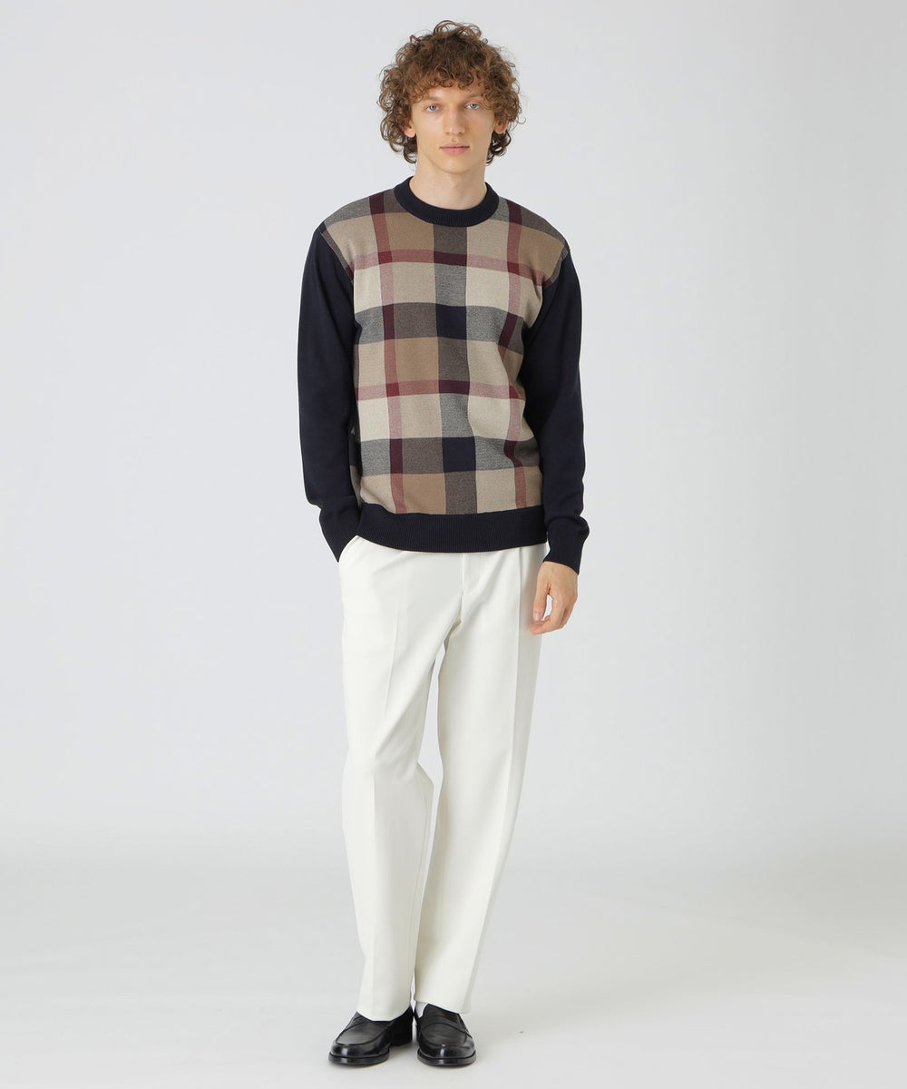 一部店舗限定】パネルクレストブリッジチェックニット（ニットウェア