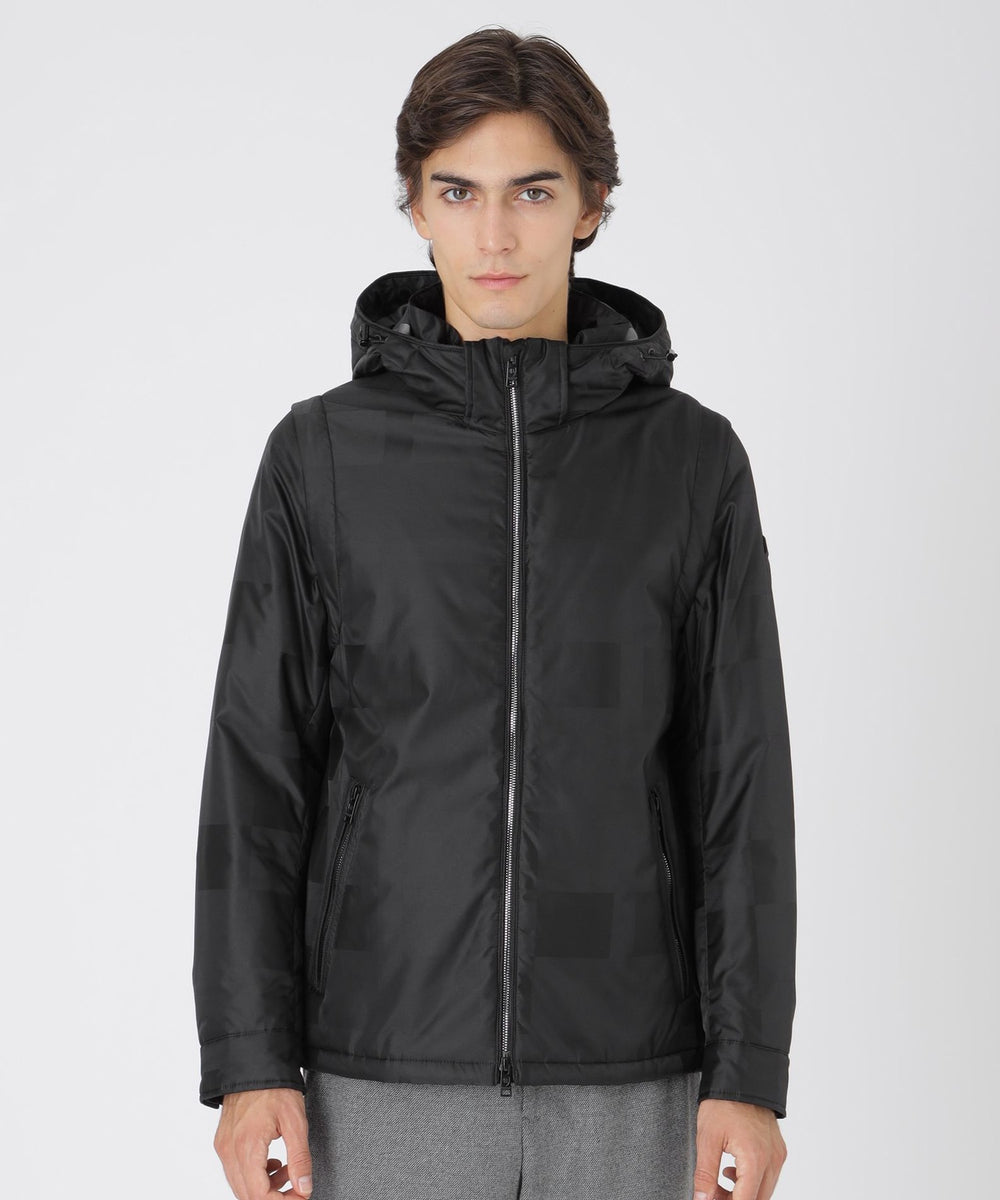 シャドーチェック4WAYパデッドパーカー（ブルゾン）｜BLACK LABEL