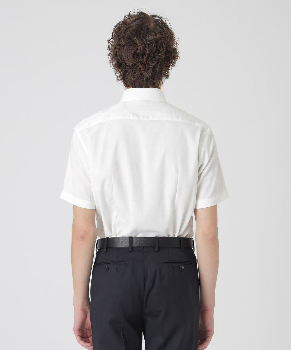 シャドークレストブリッジチェックハーフボタンダウンシャツ（ドレス