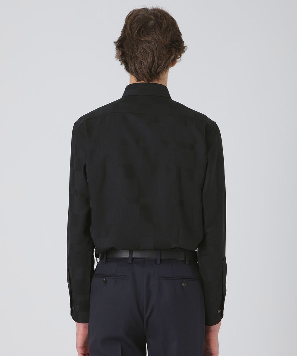 ウォッシャブルウールシャドークレストブリッジチェックセミワイド