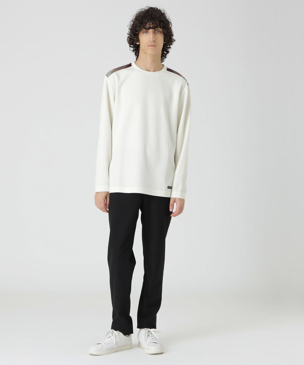 ショルダーチェックニットソー（カットソー）｜BLACK LABEL