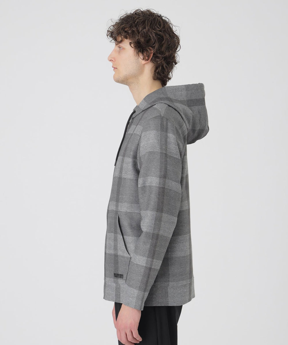 シャドークレストブリッジチェックカラミパーカー（カットソー