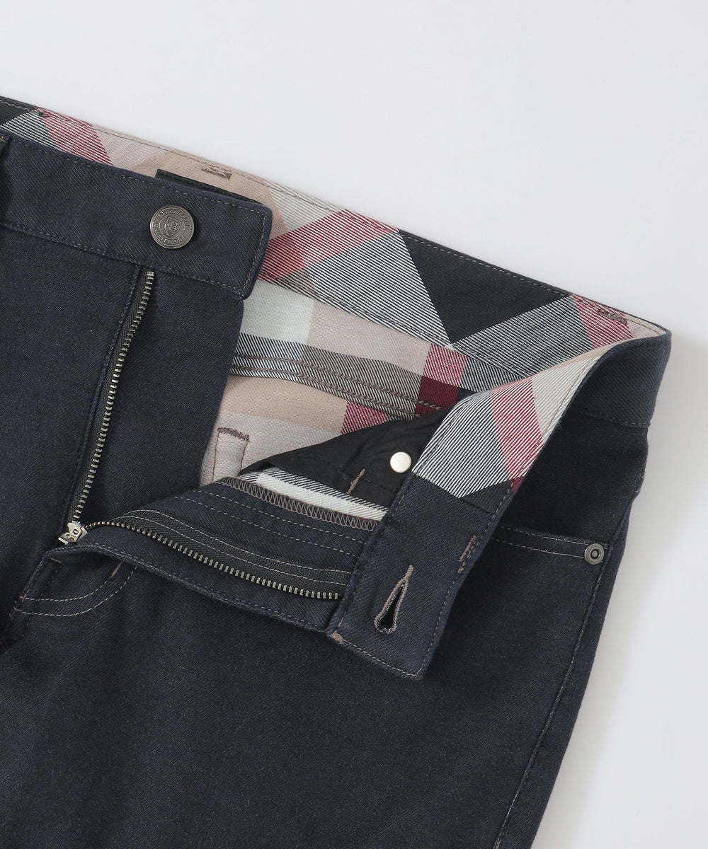 ダブルフェイスクレストブリッジチェックデニム（カジュアルパンツ