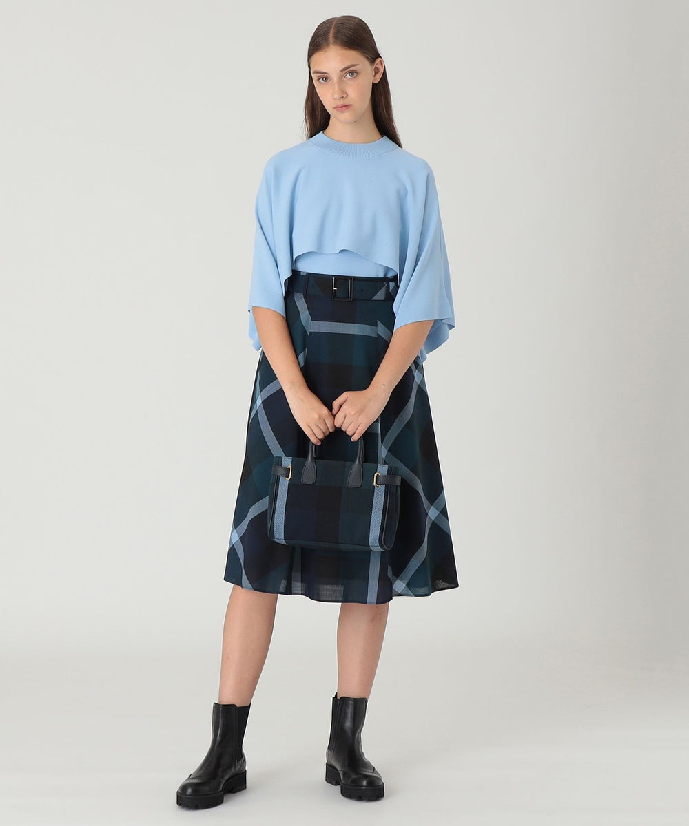 クレストブリッジチェックキャンバスハトメミドルトート（バッグ