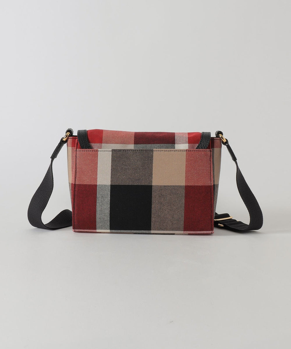 クレストブリッジチェックキャンバスかぶせショルダー（バッグ）｜BLUE
