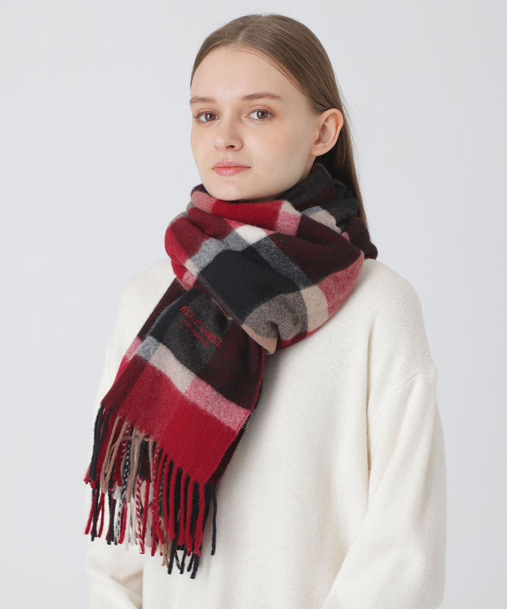 バーバリー 雑誌掲載 バーバリーブルーレーベル/大判ウールストール