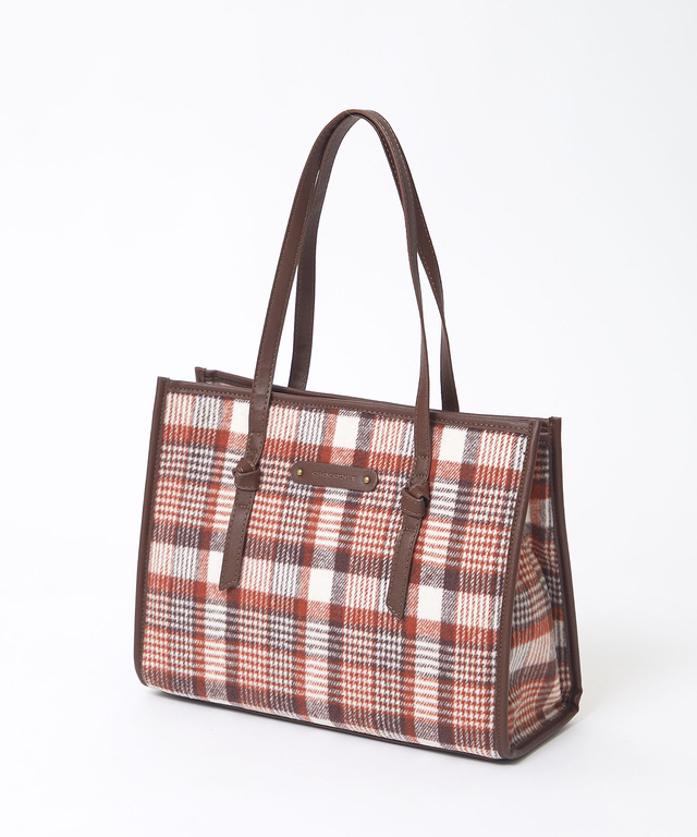 レディース チェック柄 スクエア トートバック通販 [0308-55809