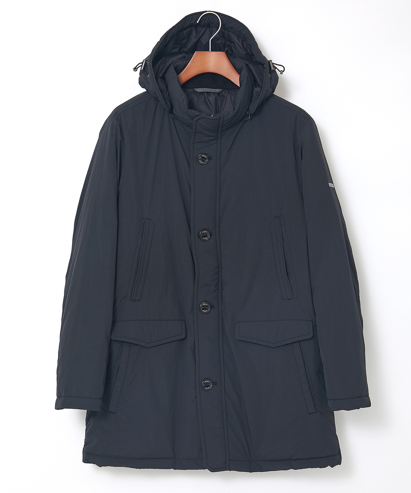 メンズ ナイロン フード付き ダウンコート【撥水加工】通販 [1604