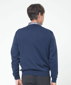 メンズ 10ゲージVネックセーター【洗濯機洗いOK】通販 [1603-06581