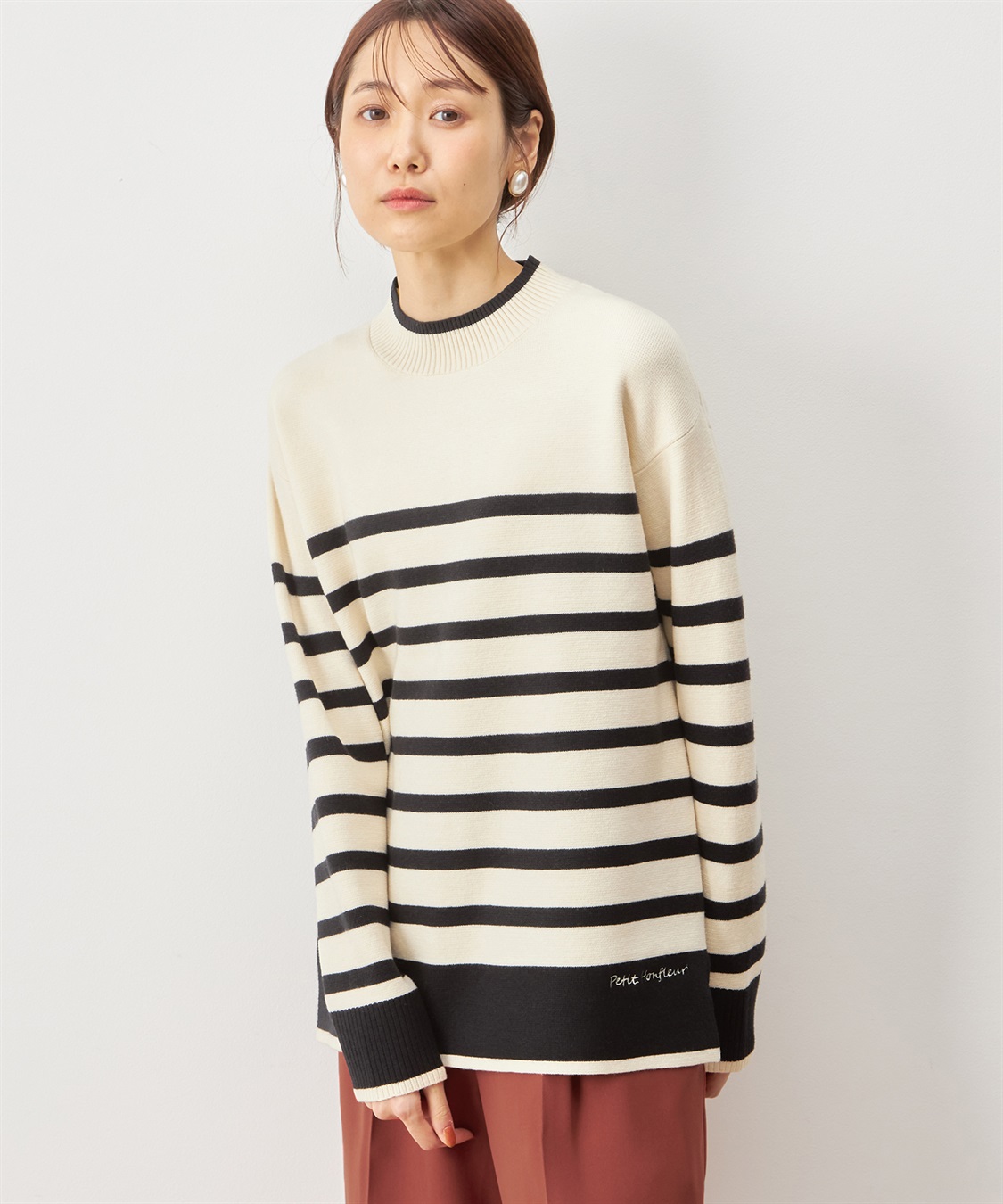 ボーダーニットプルオーバー Petit Honfleur｜クロスプラス公式通販サイト