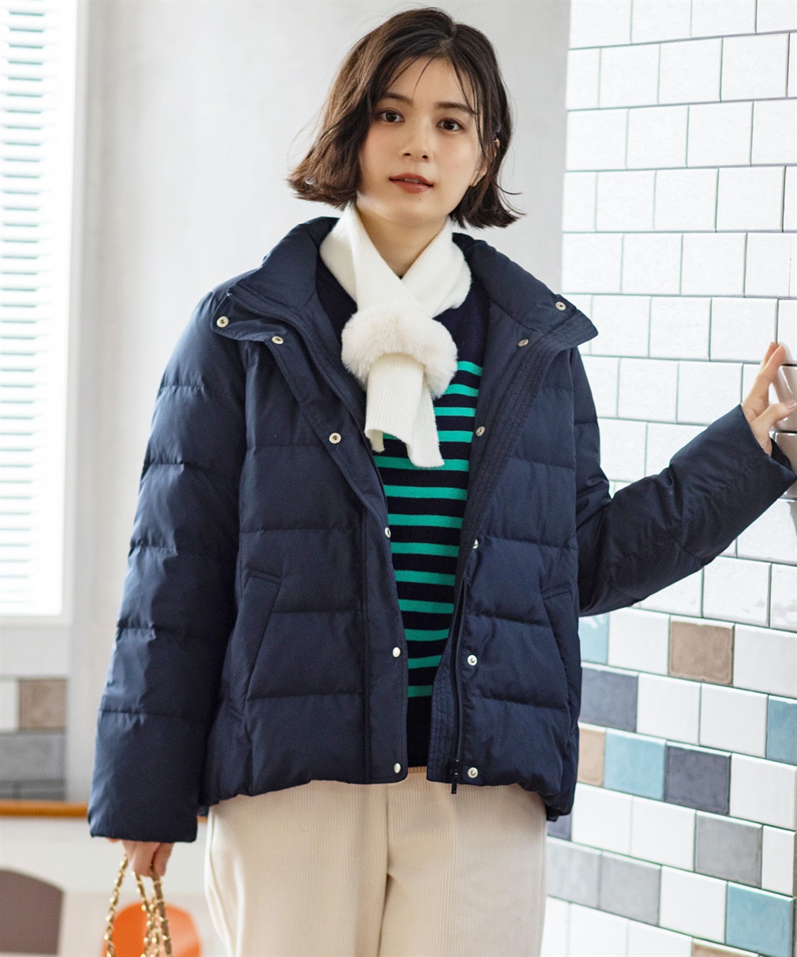 ショートダウンジャケット【はっ水】 Petit Honfleur｜クロスプラス