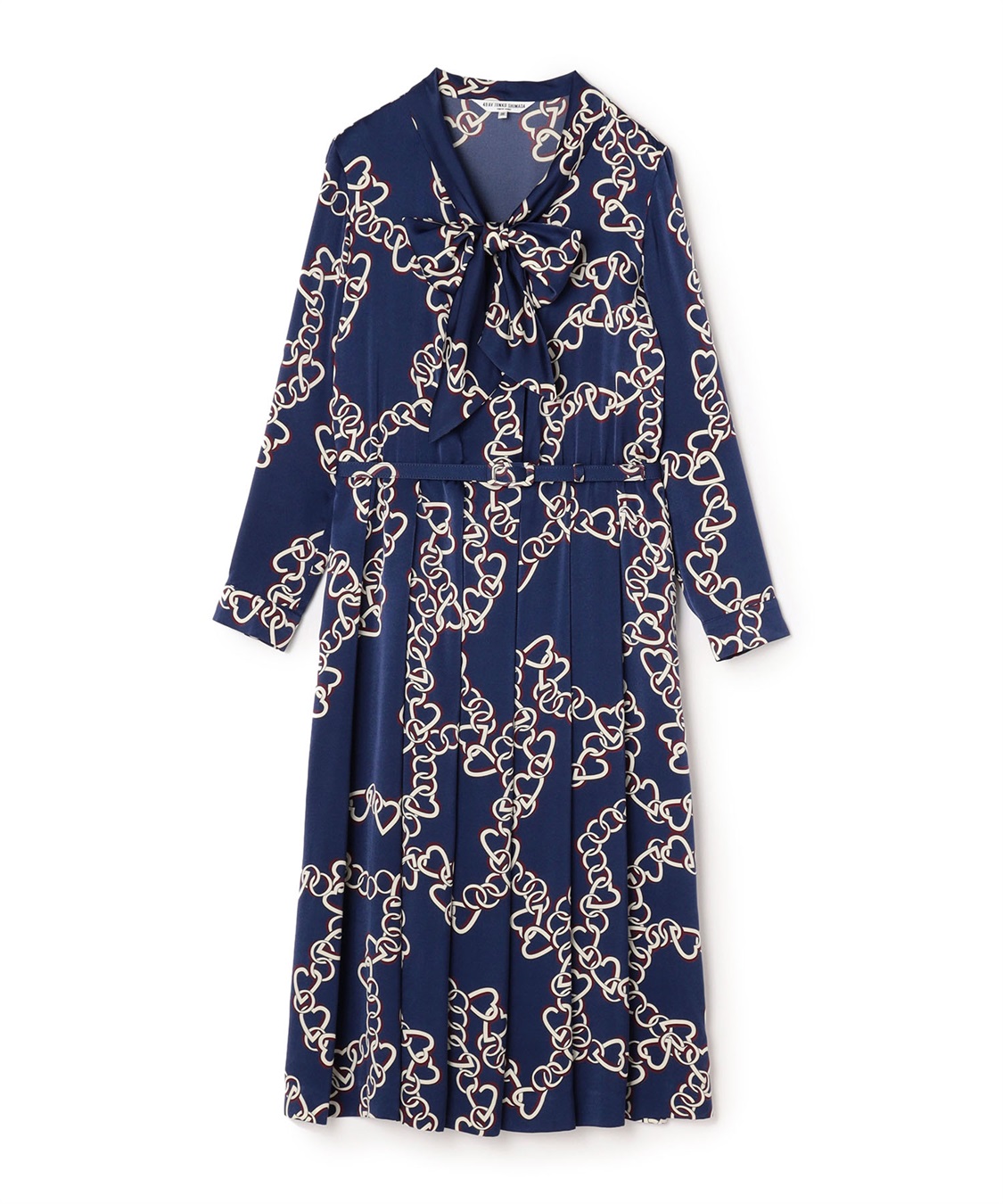 TIME SALE】ハートチェーンプリントボウタイワンピース 49AV JUNKO