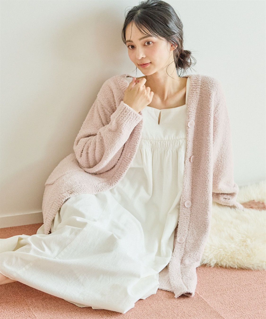 LAFUKU/ラフク】もちふわマシュマロニットロングガウンカーディガン