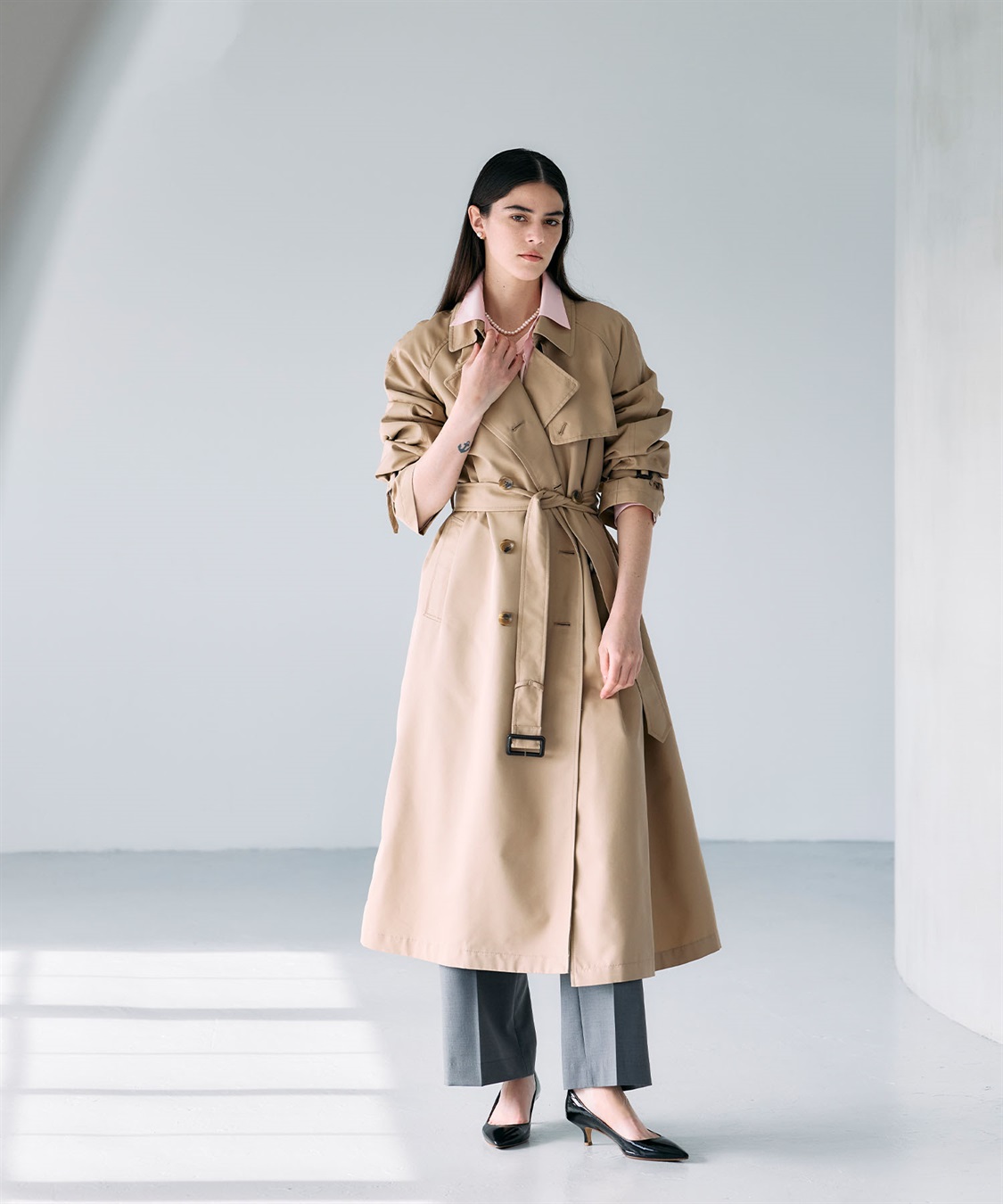 ロングトレンチコート N.O.R.C｜クロスプラス公式通販サイト