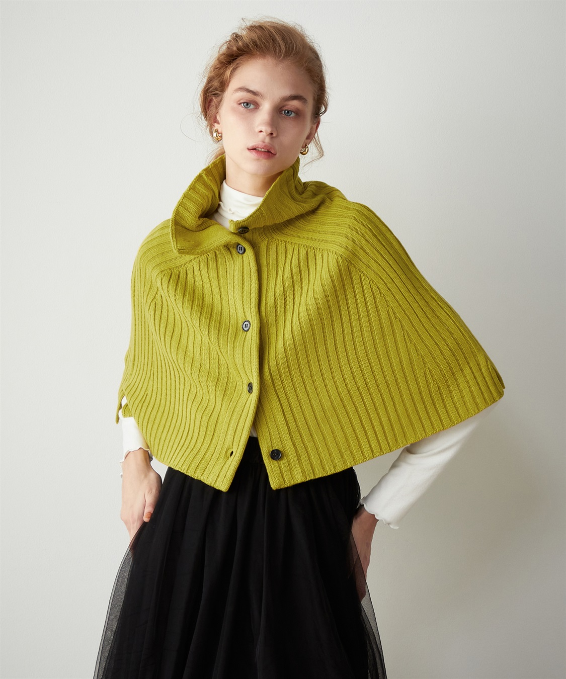 レッキスとニットのぽんちょSHIPS ニットポンチョ アルパカ レッキス