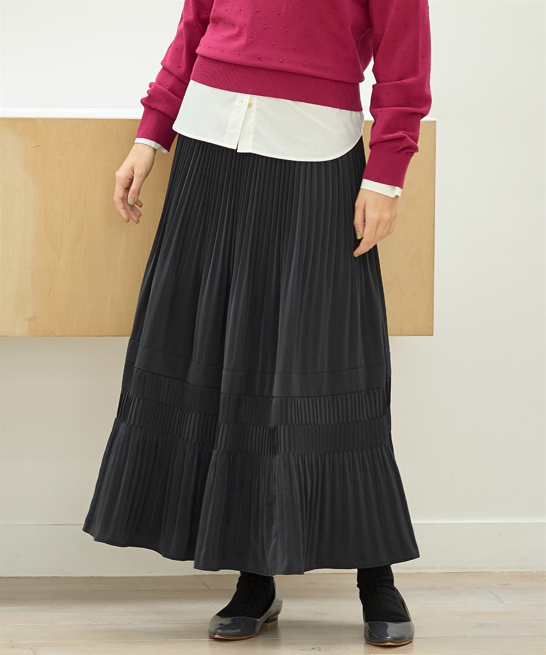ランダムプリーツスカート LE SOUK HOLIDAY｜クロスプラス公式通販サイト
