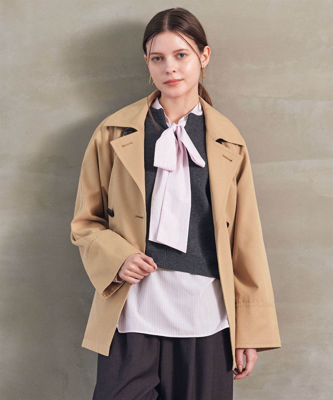 ラビッシュゲート ウールショートコートベージュ ラビッシュゲート