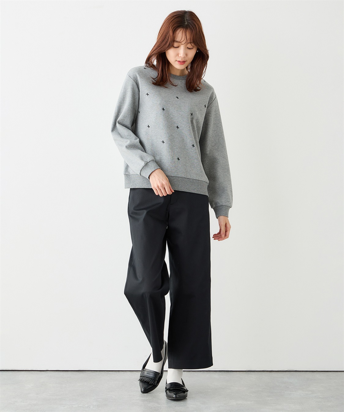 コットンサテンパンツ Petit Honfleur｜クロスプラス公式通販サイト