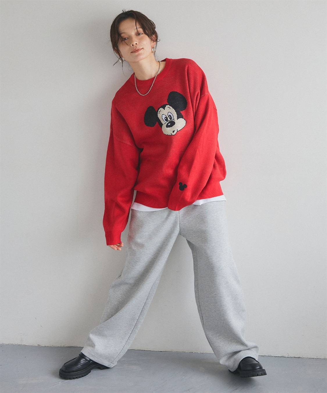 マークアンドロナ ミッキーニット セーター ディズニー カシミヤ