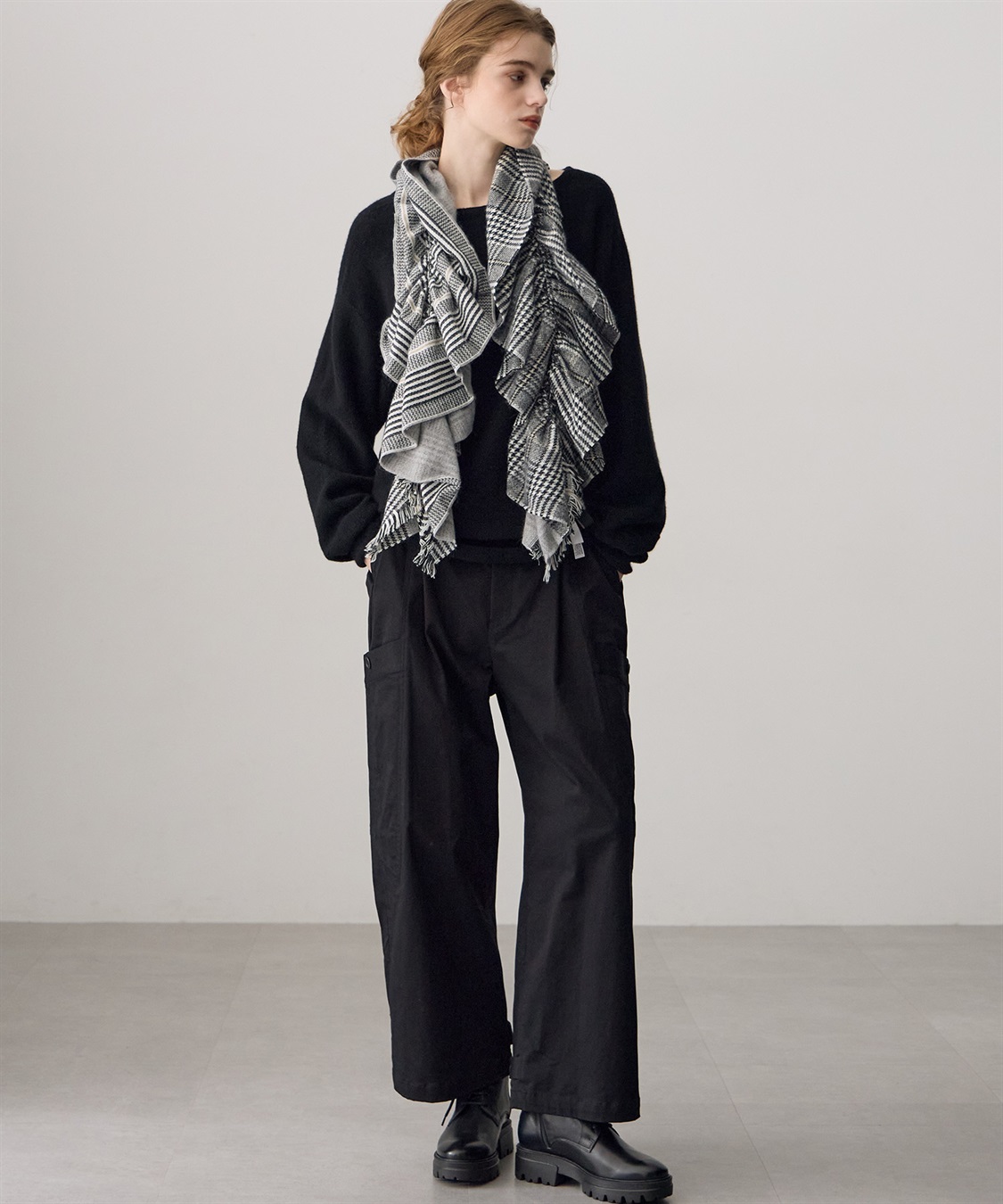 グレンチェック柄ストール ATSURO TAYAMA｜クロスプラス公式通販サイト