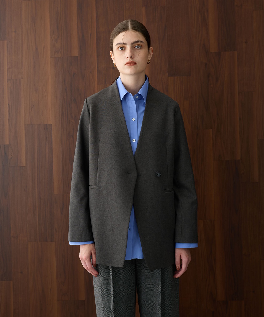 me様 N.O.R.C キルティングノーカラーコート N.O.R.C]キルティングノー