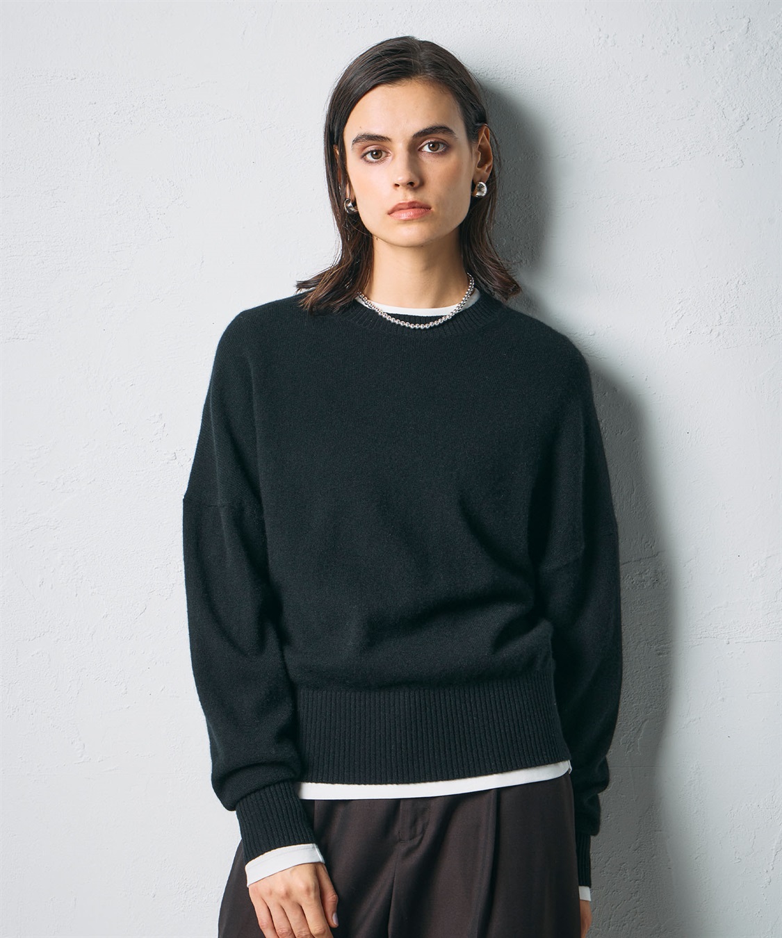 CASHMERE100%】カシミヤクルーネックニット N.O.R.C｜クロスプラス公式