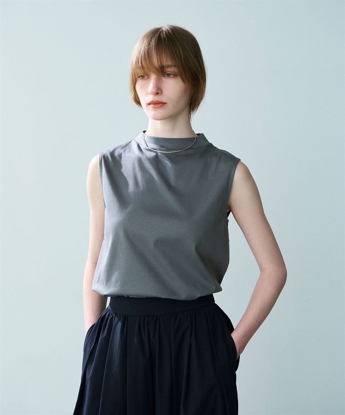 ハイネックノースリーブT【クールスムース】 N.O.R.C｜クロスプラス