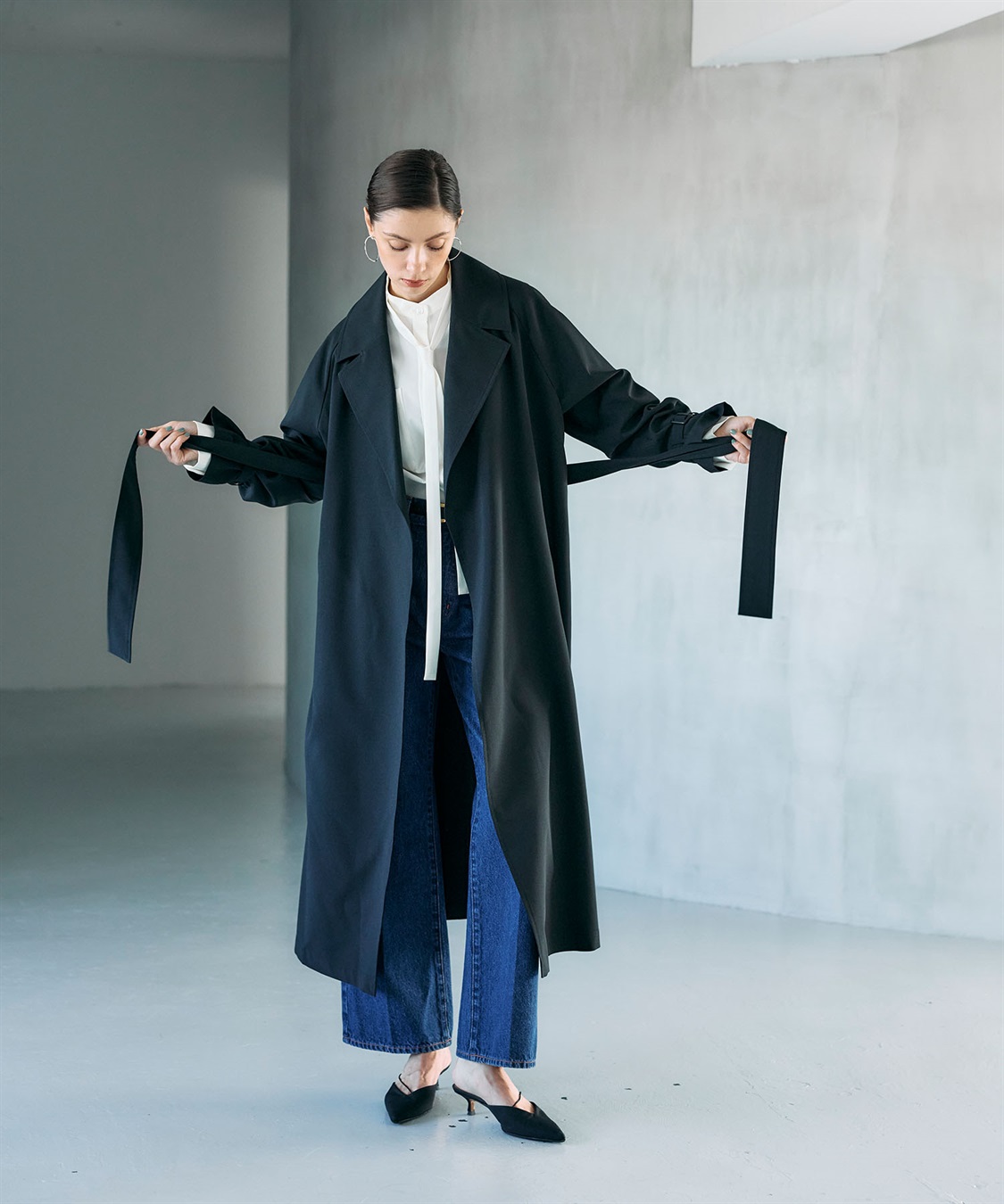 ベルテッドロングコート【CLEAN MOTION】 N.O.R.C｜クロスプラス公式